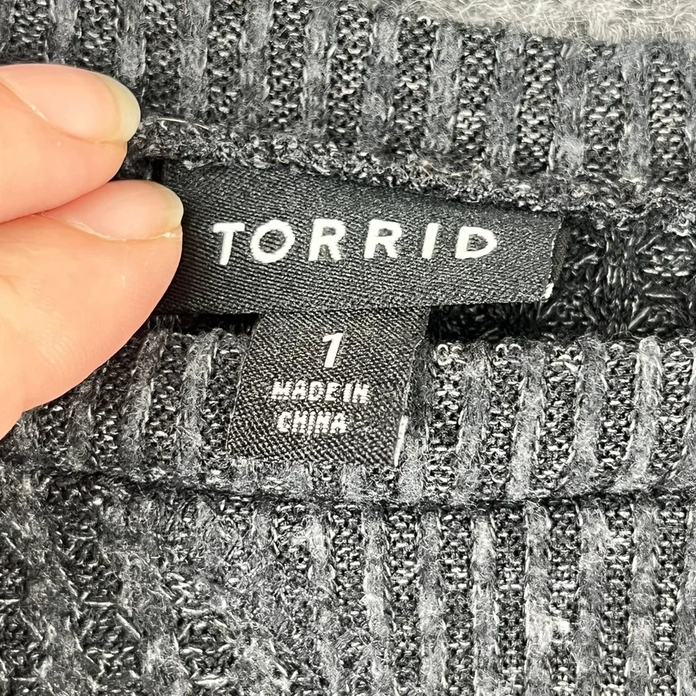 Torrid Waffle Knit Sweater Women 1X Crew Neck Pullover Long Sleeve‎ Cozy Top